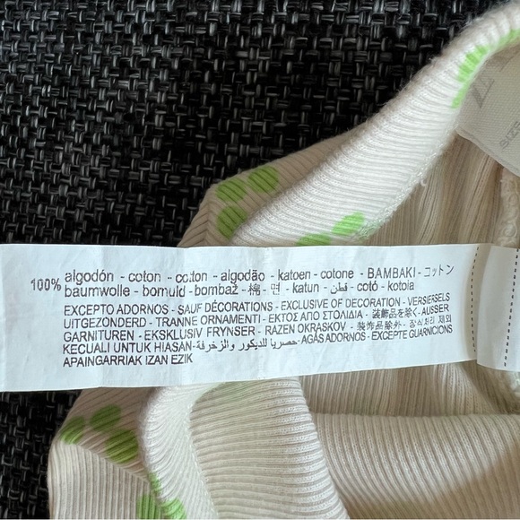 Zara Neon Floral Ribbed Leggings Size 18-24 Months - Picture 3 of 4